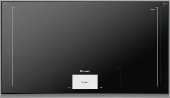 Overhead view of the Thermador CIT36YWBB 36” induction cooktop 