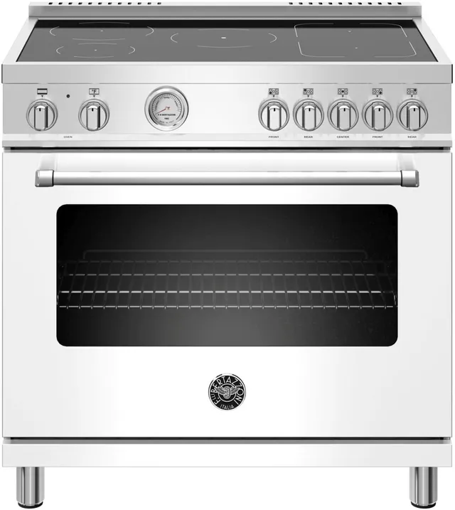 Front view of the Bertazzoni Master Series 36-inch induction range 