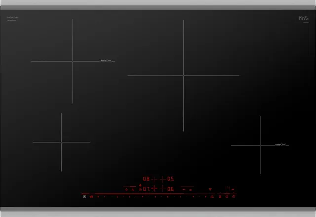 Overhead view of the Bosch 800 Series NIT8060SUC induction cooktop 
