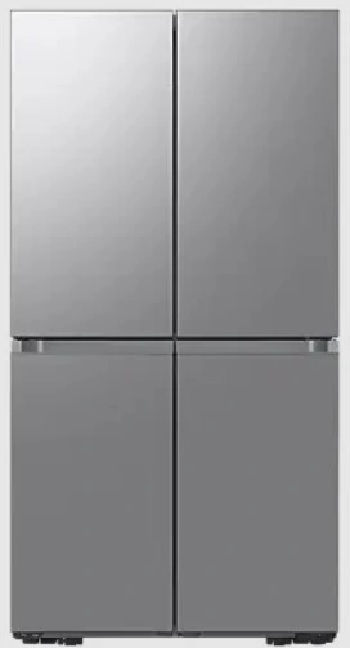 Front view of the Dacor DRF36C500SR counter-depth French door refrigerator 