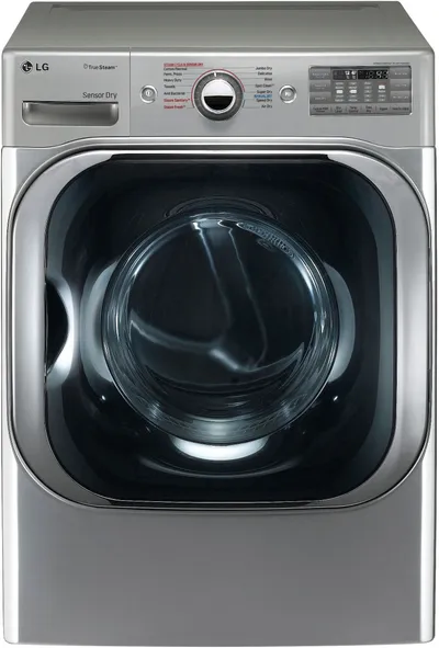 Front view of the LG DLEX8100V electric dryer 