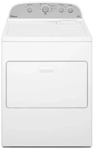Front view of the Whirlpool WED5000DW dryer 