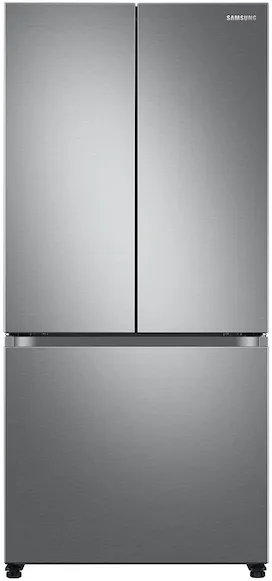Front view of the Samsung RF20A5101SR French door refrigerator 