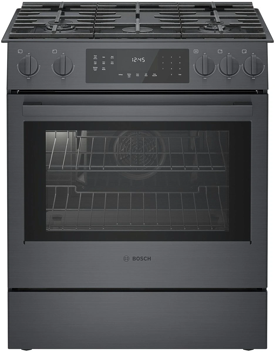 Front view of the Bosch 800 Series HGI8046UC gas range 