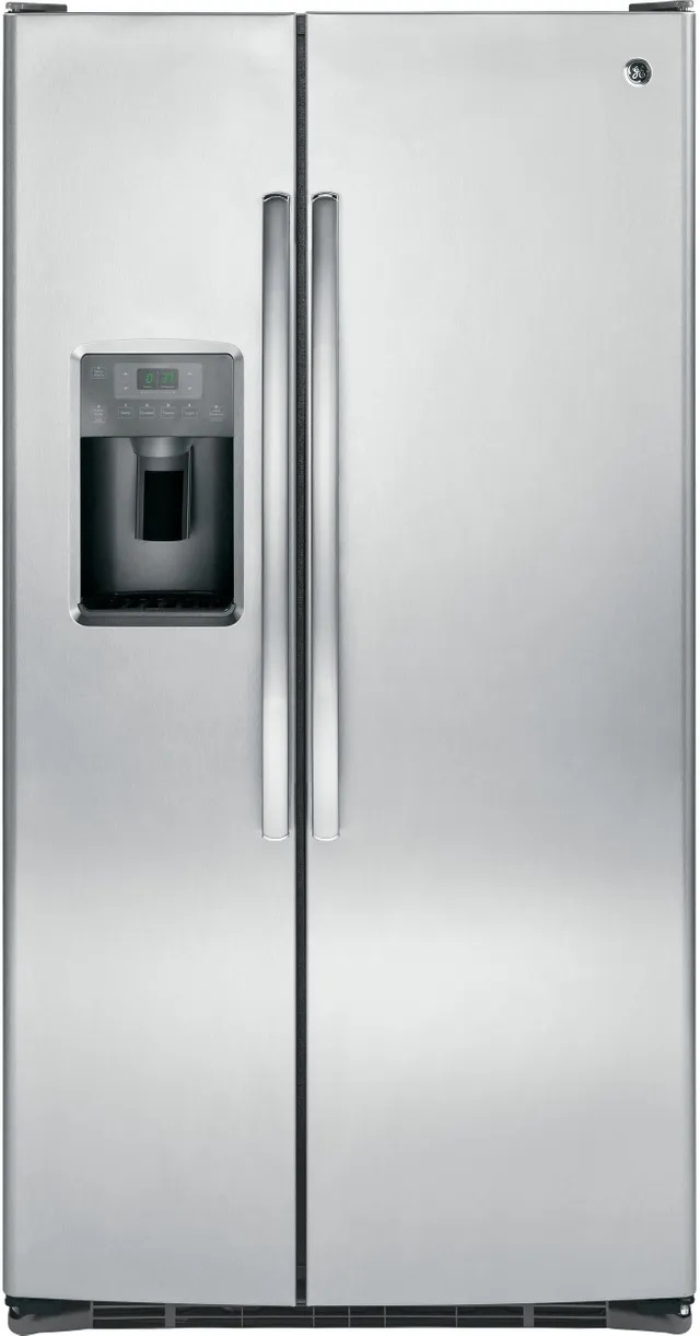 Product view of GE GSS25LSLSS side by side refrigerator 