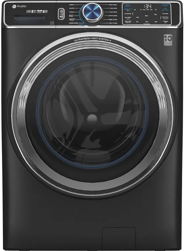 Front view of the GE Profile PFW950SPTDS front load washer 