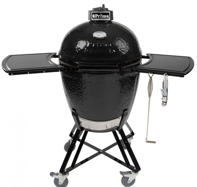 Front view of the Primo Grills All-In-One freestanding kamado grill 