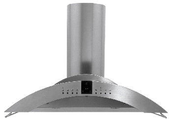 Front view of the Monogram ZV850SPSS island range hood 