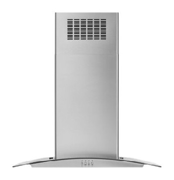 Front view of the Whirlpool WVI51UC0LS island range hood 