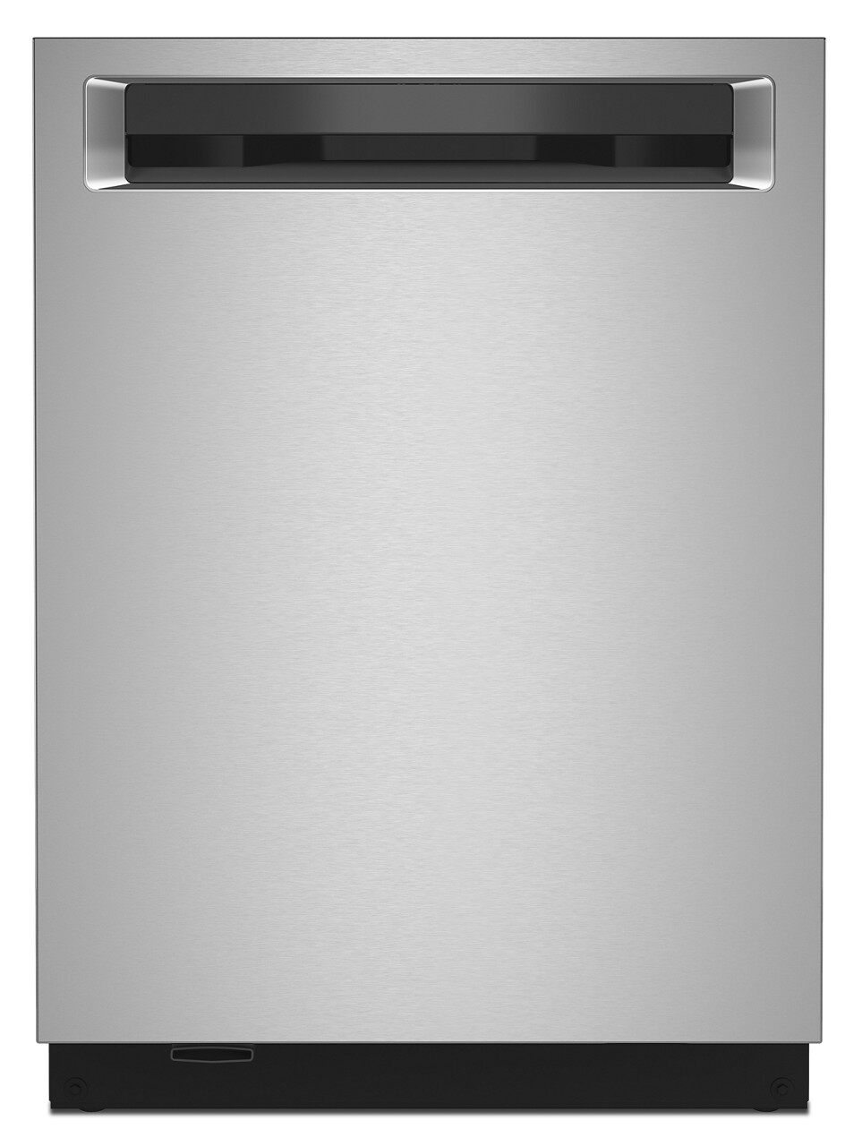 Front view of KitchenAid KDPM804KPSf built in dishwasher 