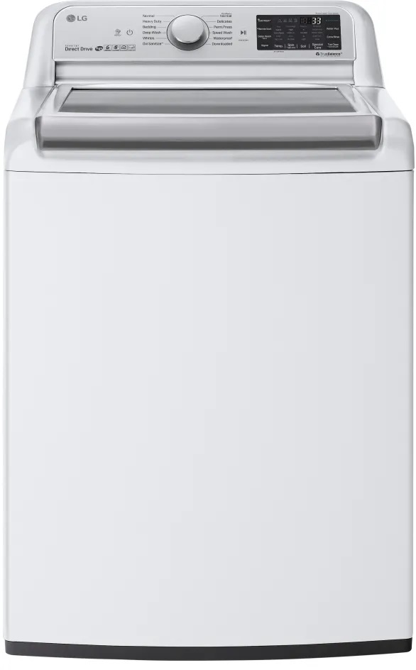 Front view of LG WM8100HVA front load washer