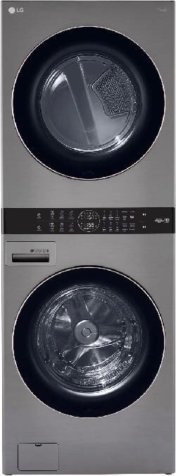 Front view of the LG WKE100HVA WashTower 