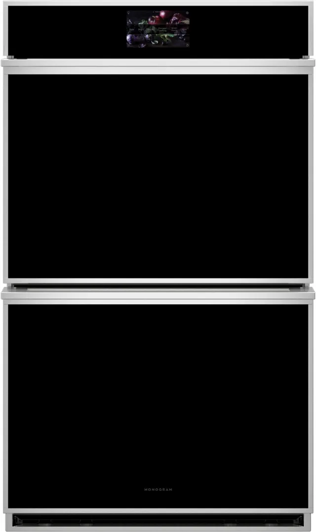 Front view of the Monogram ZTD90DSSNSS 30-inch double wall oven 