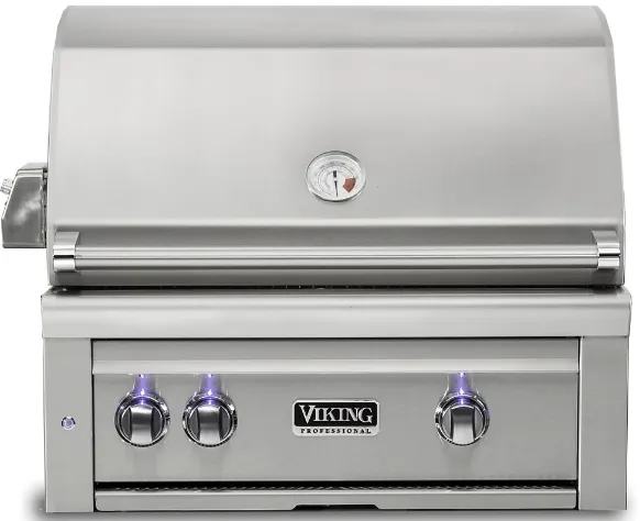 Front view of the Viking VQGI5301LSS 5 Series built-in gas grill 