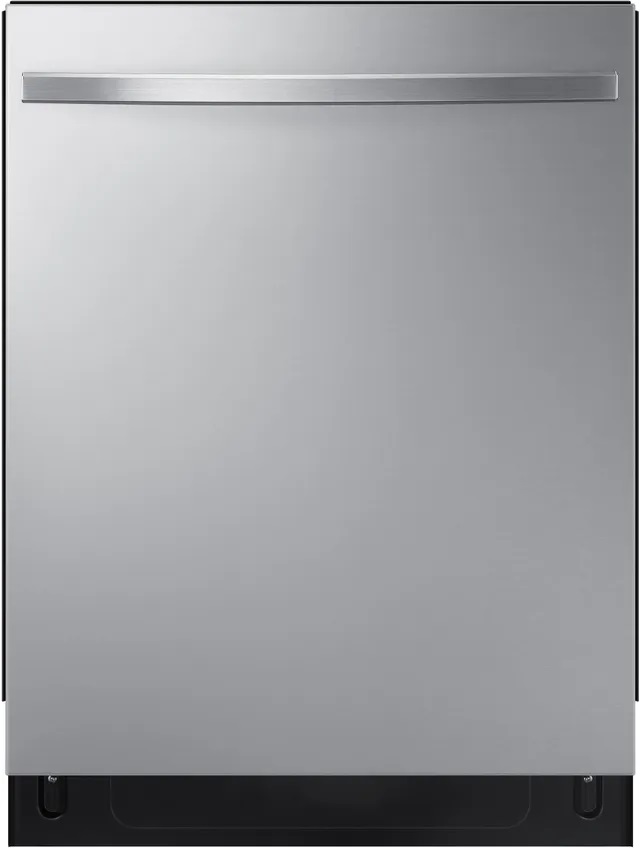 Blue-themed kitchen showcasing a Samsung DW80R9950US dishwasher 