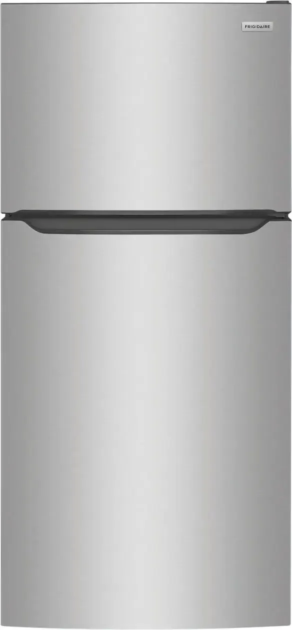 Front view of the Frigidaire FFTR1835VS top freezer refrigerator 