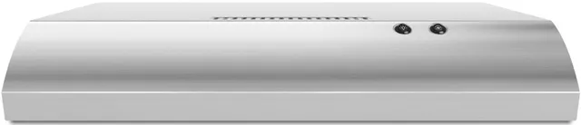 Front view of the Maytag UXT4030ADS under cabinet hood 