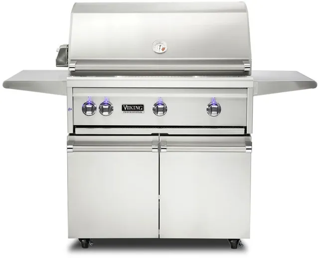 Front view of the Viking VQGFS5361NSS 5 Series natural gas grill 