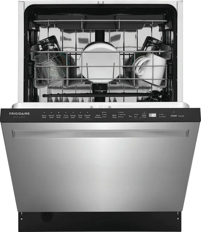 Front view of the Frigidaire Gallery FGIP2479SF dishwasher 