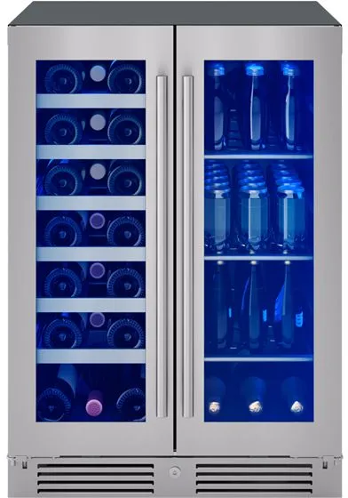 Front view of the Zephyr PRWB24C32CG 24” wine cooler 