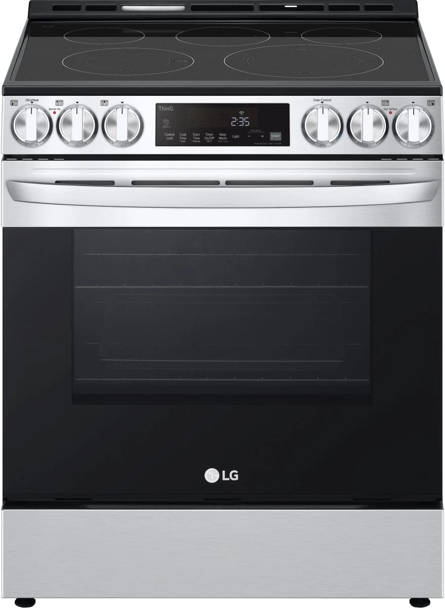 Front view of the LG LSEL6333F range 