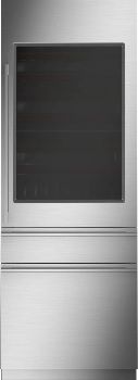 Front view of the Monogram ZIW303NPPII wine fridge 
