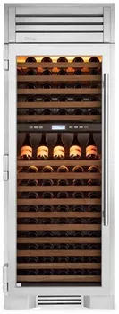 Front view of the True TR-30DZW-L-SG-C wine fridge 