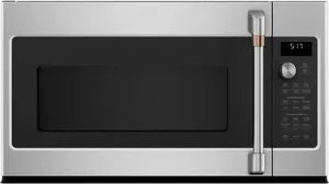 Front view of the Cafe CVM517P2RS1 microwave 
