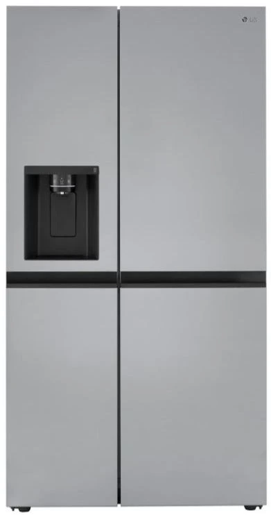 Front view of the LG LRSXC2306S quad-door counter depth refrigerator 