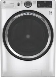 Front view of the GE GFW550SSNWW front load washer 