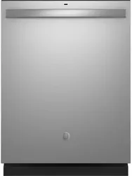 Front view of the GE GDT630PYRFS dishwasher 