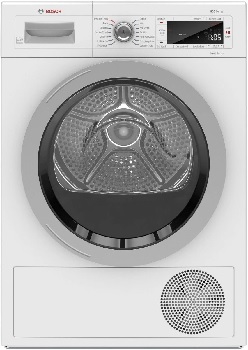 Front view of the Bosch 500 Series WTW87NH1UC dryer 