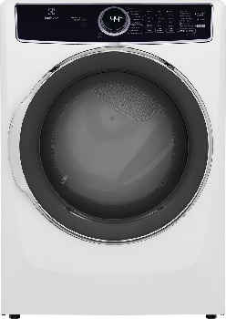 Front view of the Electrolux ELFE7537AW dryer 
