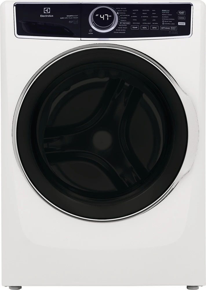 Front view of the Electrolux ELFW7637AW front load washer 