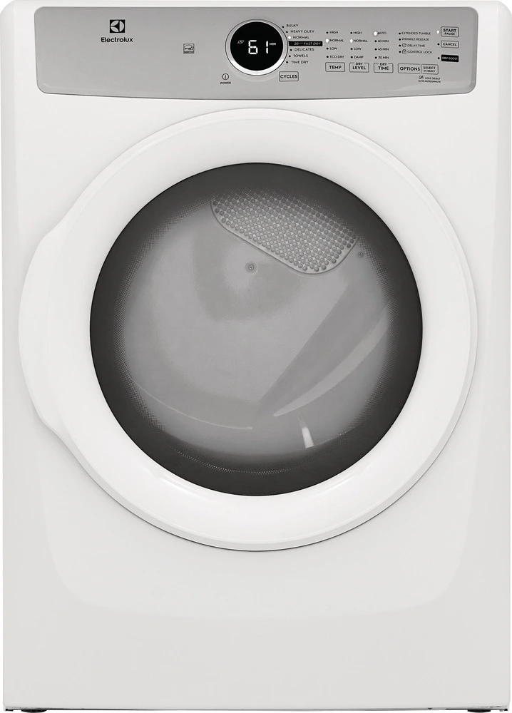 Front view of the Electrolux ELFG7337AW gas dryer 