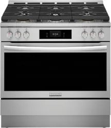 Front view of the Frigidaire Gallery GCFG3661AF range 