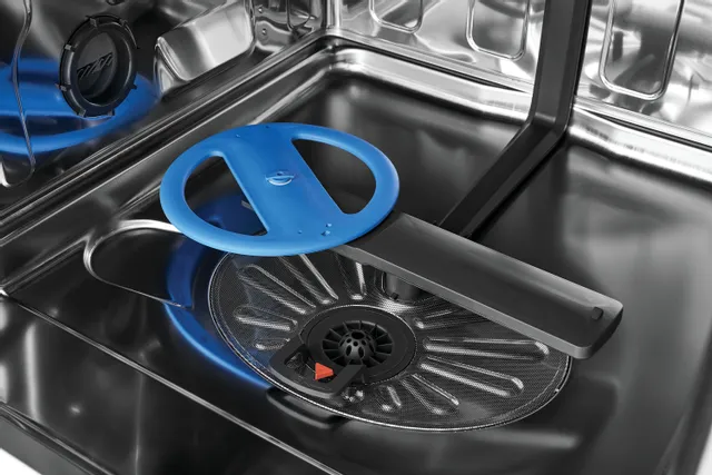 The OrbitClean spray arm inside Frigidaire Gallery dishwasher 
