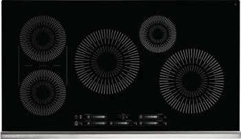 Overhead view of the Frigidaire Gallery GCCI3667AB induction cooktop 