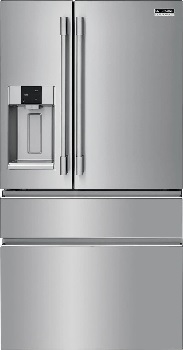 Front view of the Frigidaire Professional PRMC2285AF French door refrigerator 