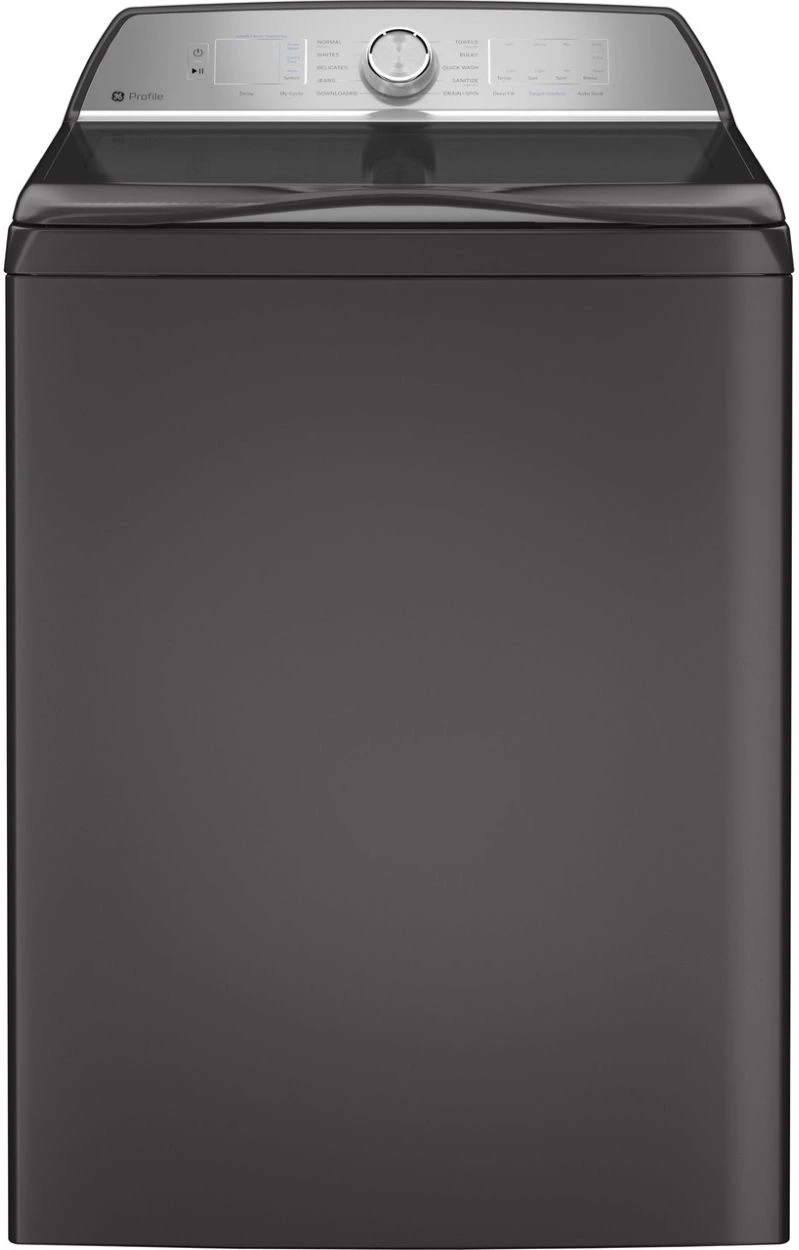 Front view of the GE Profile PTW600BPRDG top load washer 