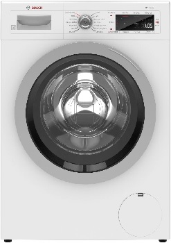 Front view of the Bosch 500 Series WAW285H1UC washer 