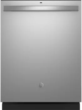Front view of the GE GDT550PYRFS dishwasher 