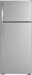 Front view of the GE GTE18GSNRSS refrigerator 