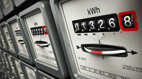 An up-close look at a watt meterr