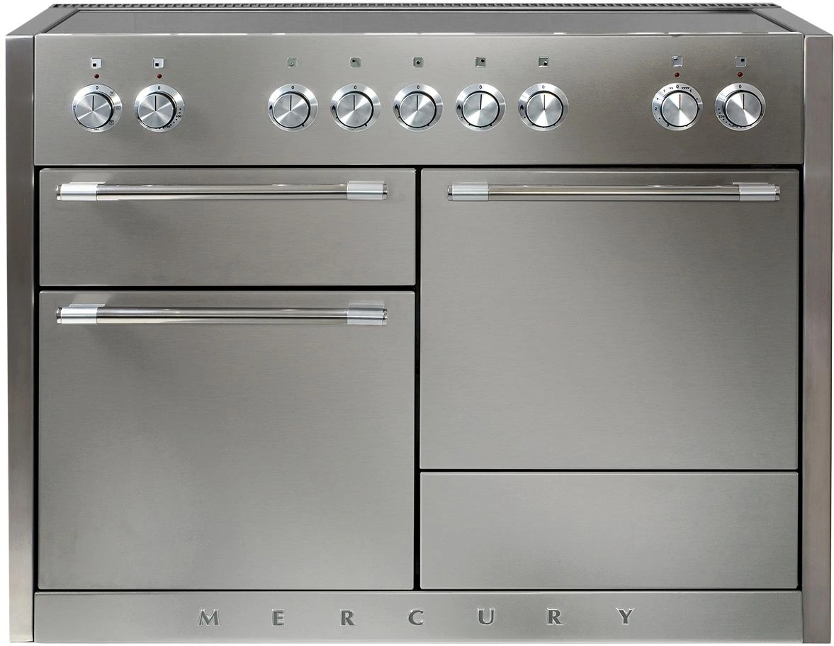 Front view of the AGA Mercury 48” induction range 