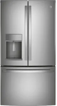 Front view of the GE Profile PYD22KYNFS French door refrigerator 