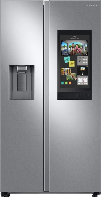  Front view of the Samsung RS22T5561SR side by side smart refrigerator 