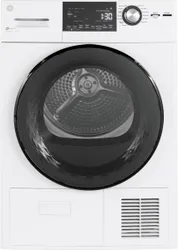 Front view of the GE GFT14ESSMWW dryer 