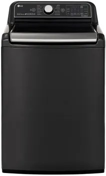 Front view of the LG WT7900HBA black top load washer 