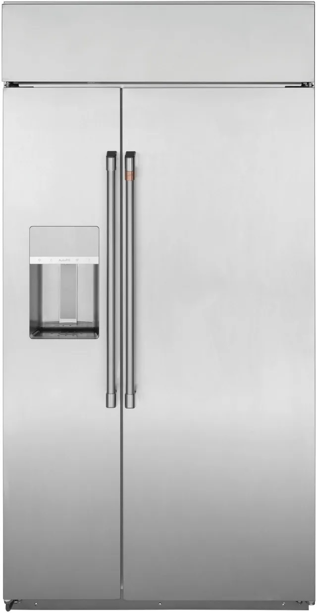 Front view of GE Cafe CSB48YP2NS1 refrigerator 